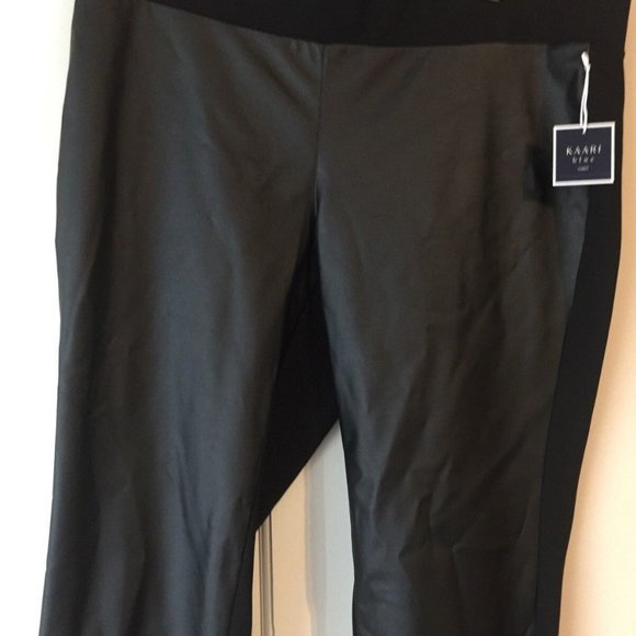 KAARI BLUE CURVY WOMAN'S TRUE BLACK STRETCH PANTS - Picture 4 of 4